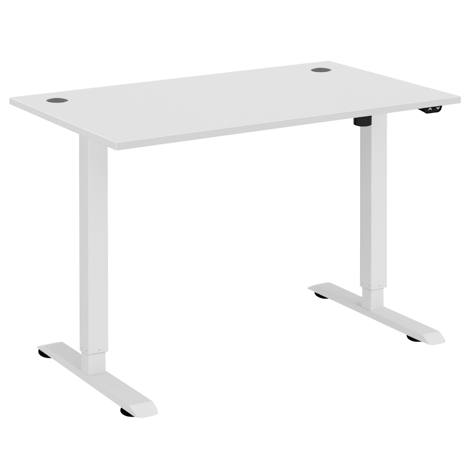 Electric Ergonomic Sit-Stand Workstation - 1400 - White Frame - White