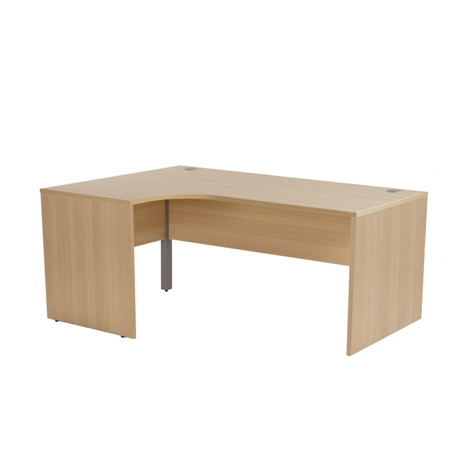 Panel Ended Radial Workstation - Left Hand - 1600 - Oak