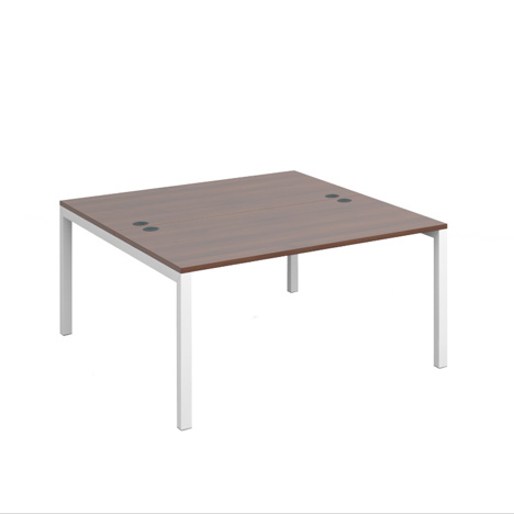Connex Starter Units Back to Back - 1400 - White Frame - Walnut