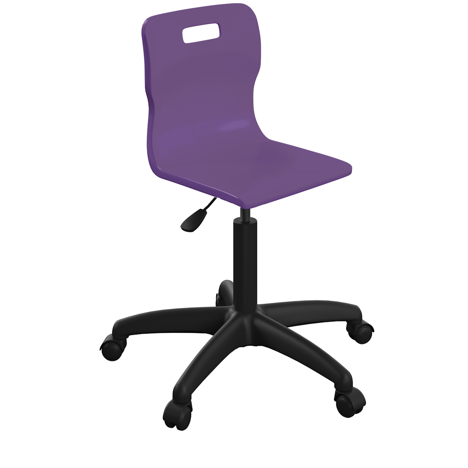 Titan Swivel Senior Chair - Black Base - Purple