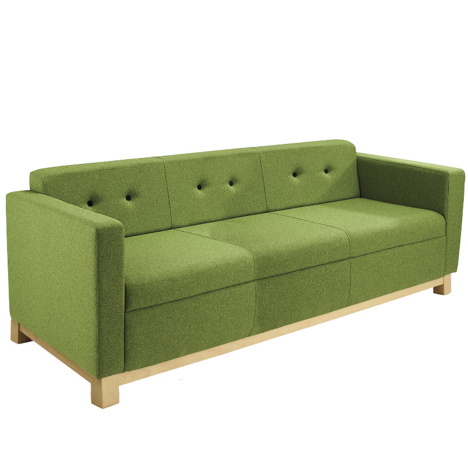 Tornado Reception Seating - Sofa 3 Seat - Wooden Plinth