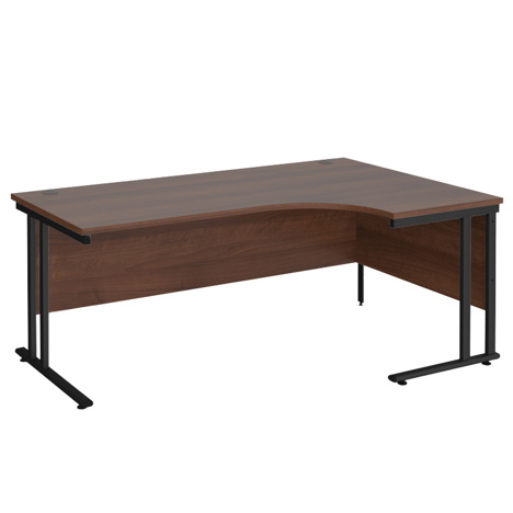 Radial Cantilever Workstation - 1800 - Black - Right - Walnut