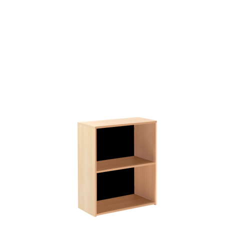 Bookcase (3mm Black MDF Back Panel) - 800mm - Beech