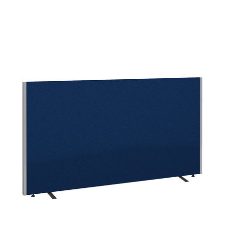 Floor Standing Fabric Screen - W1800 x D40 x H1200mm - Blue