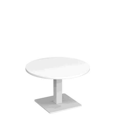 Brescia Circular Coffee Table - White - White