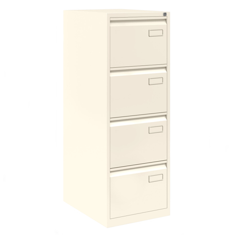 Bisley Four Drawer Filing Cabinets - Chalk