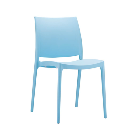 Maya Stacking Side Chair - Light Blue