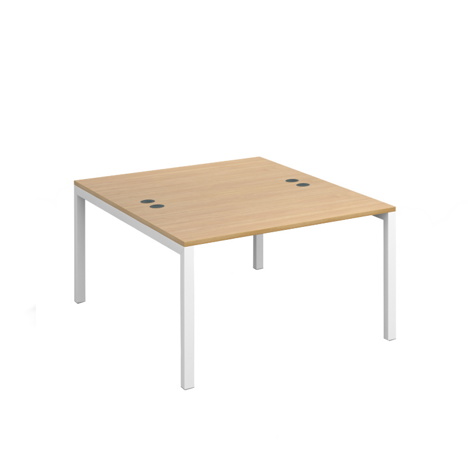 Connex Starter Units Back to Back - 1200 - White Frame - Oak