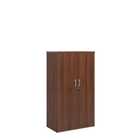 Double Door Cupboard - 1440mm High - Three Shelves - Walnut
