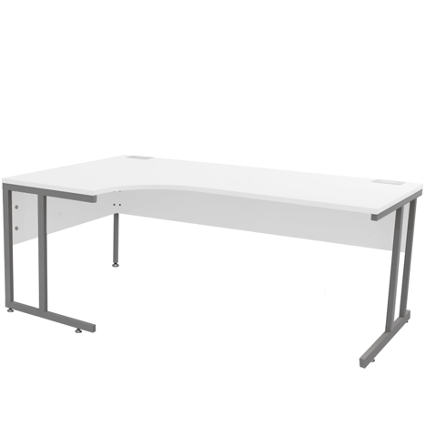 Platinum Range - Radial Workstation - Cantilever - 1800mm - Left Hand - White