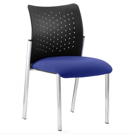 Academy Medium Back Chair - No Arms - Nylon Back - Stevia Blue