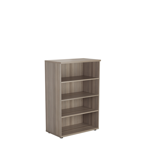 Wooden Bookcases (Solid Back Panels) - WDS1245 - Grey Oak
