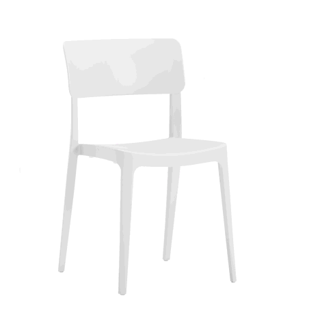 Vivo Plastic Chair - No Arms - White