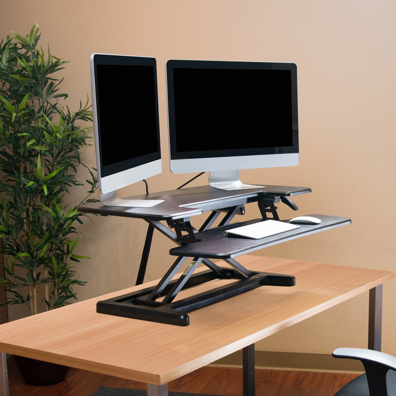 3 monitor standing desk converter